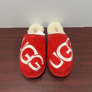 Ugg, Scuff logo Slipper, 1101324, Red & White